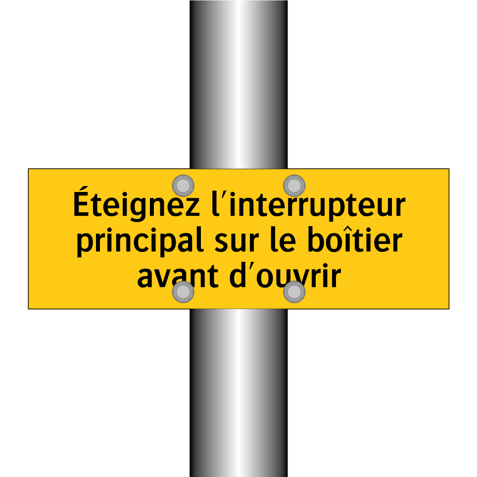 Éteignez l'interrupteur principal sur le boîtier avant d'ouvrir