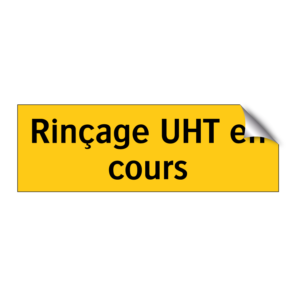Rinçage UHT en cours
