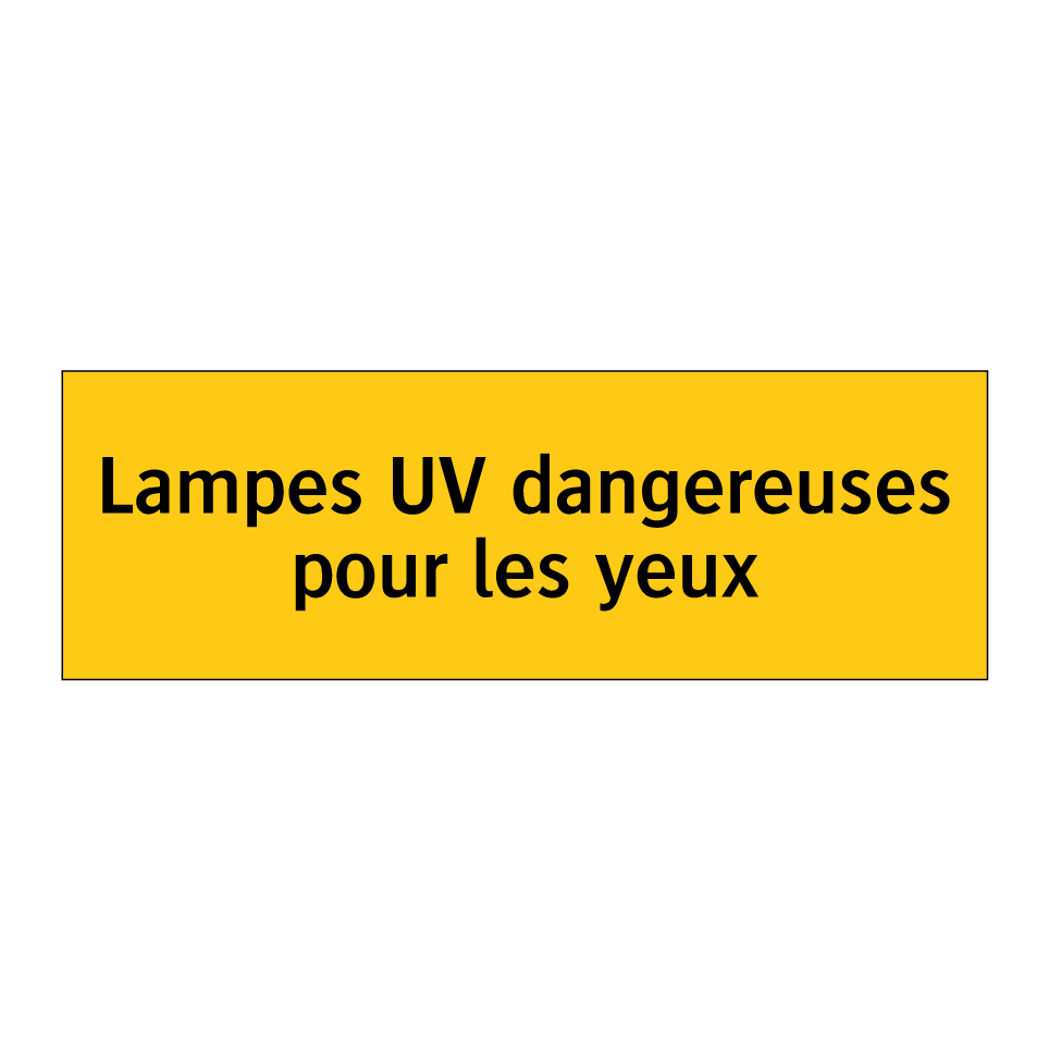 Lampes UV dangereuses pour les yeux