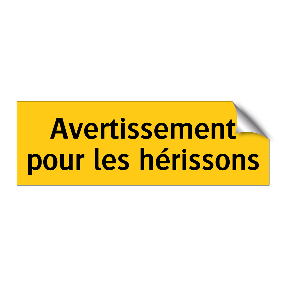 Avertissement pour les hérissons
