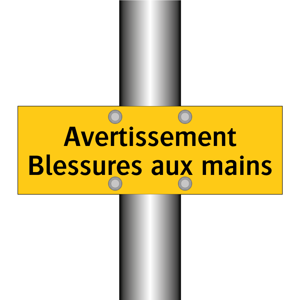 Avertissement Blessures aux mains