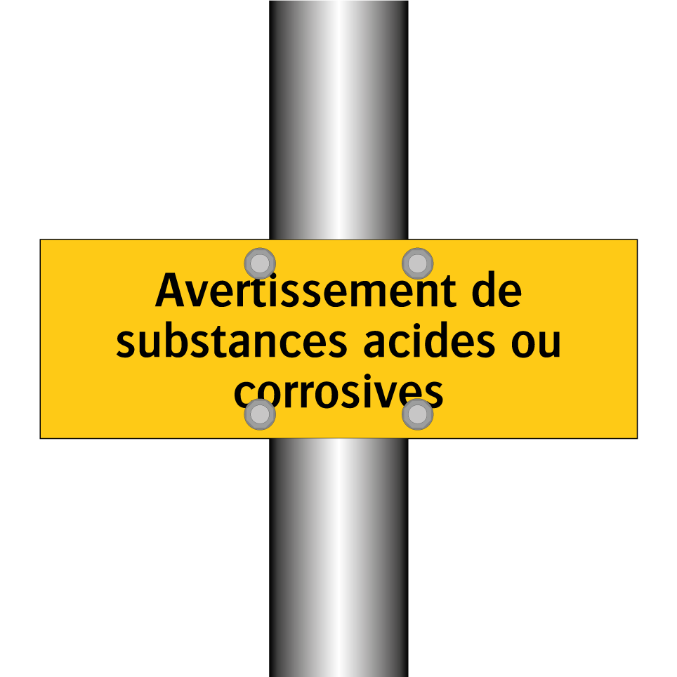Avertissement de substances acides ou corrosives