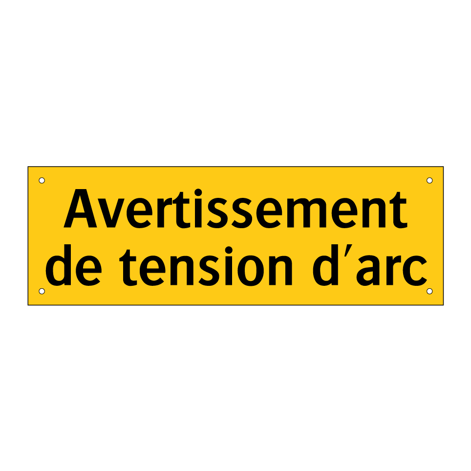 Avertissement de tension d'arc