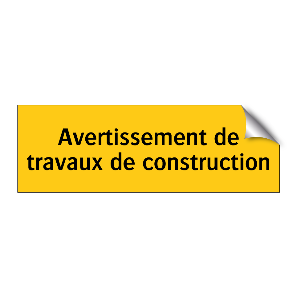 Avertissement de travaux de construction
