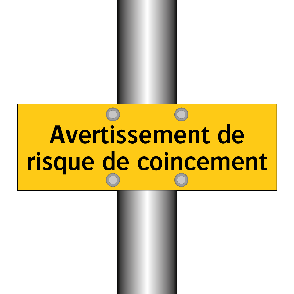 Avertissement de risque de coincement