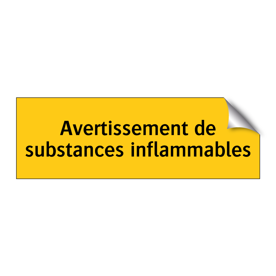Avertissement de substances inflammables