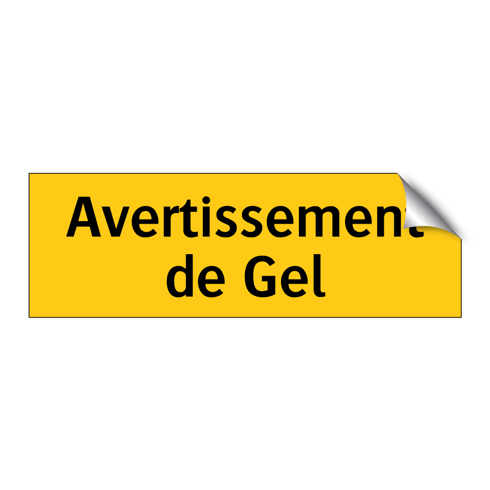 Avertissement de Gel
