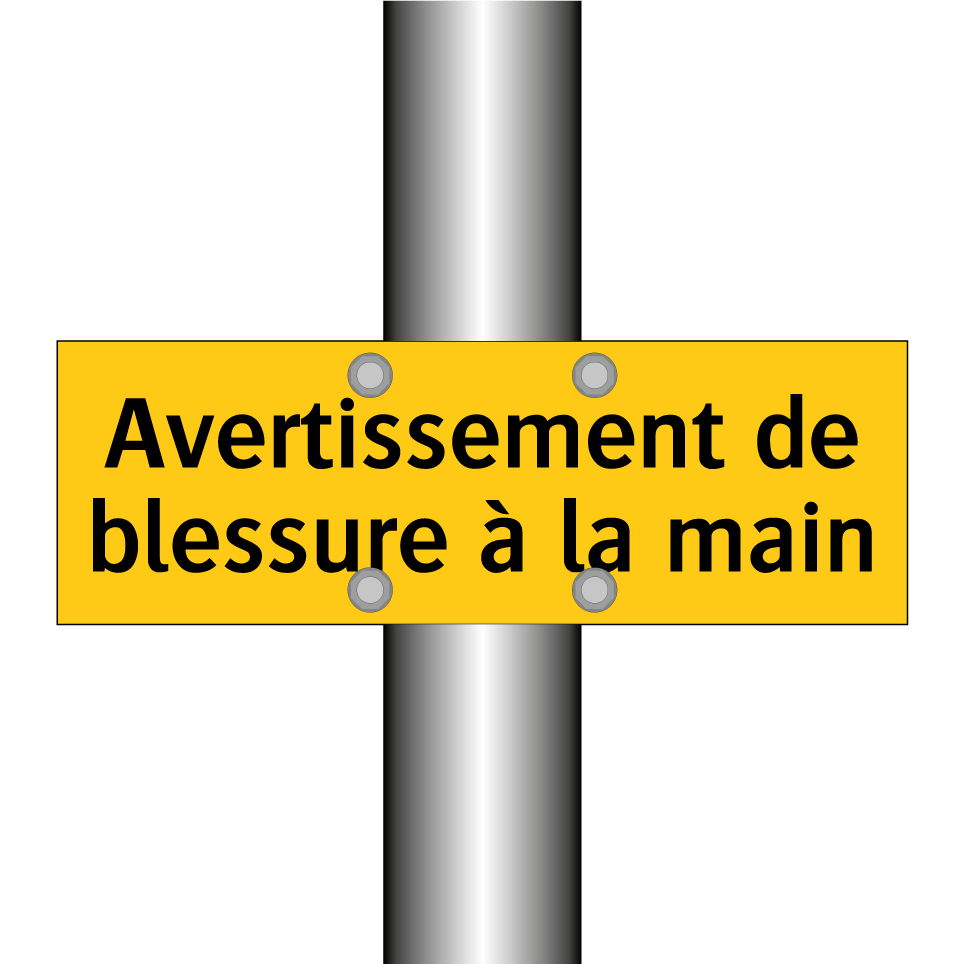 Avertissement de blessure à la main
