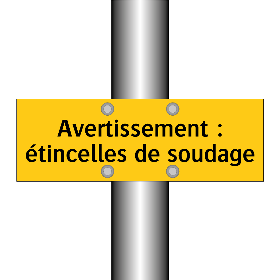 Avertissement : étincelles de soudage