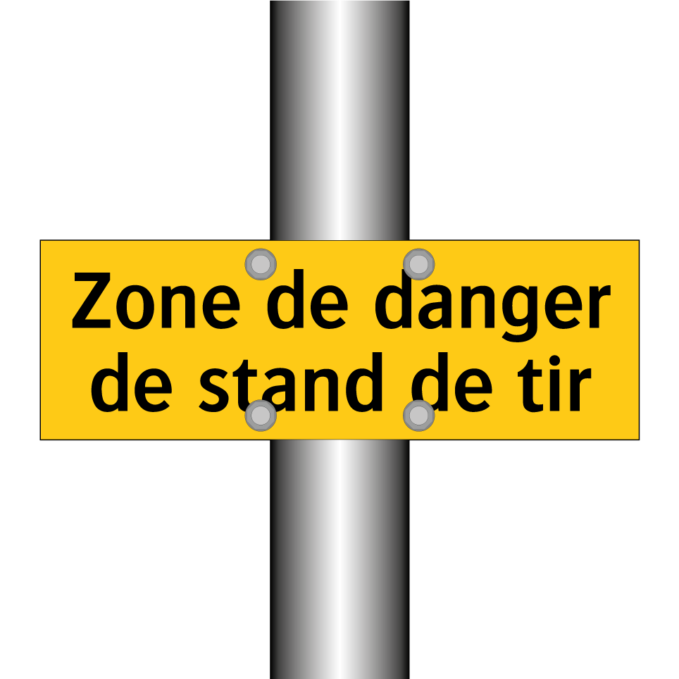 Zone de danger de stand de tir