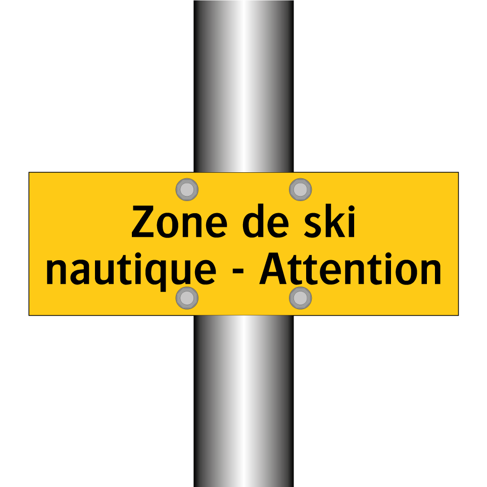 Zone de ski nautique - Attention