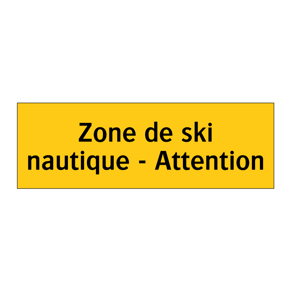 Zone de ski nautique - Attention