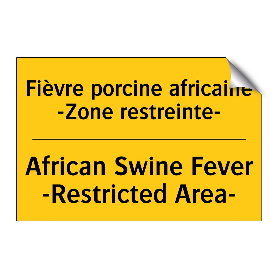 Fièvre porcine africaine -Zone  /.../ - African Swine Fever -Restricted  /.../