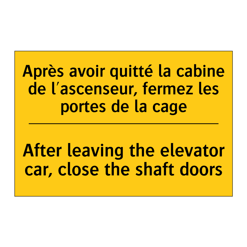 Après avoir quitté la cabine de  /.../ - After leaving the elevator car,  /.../