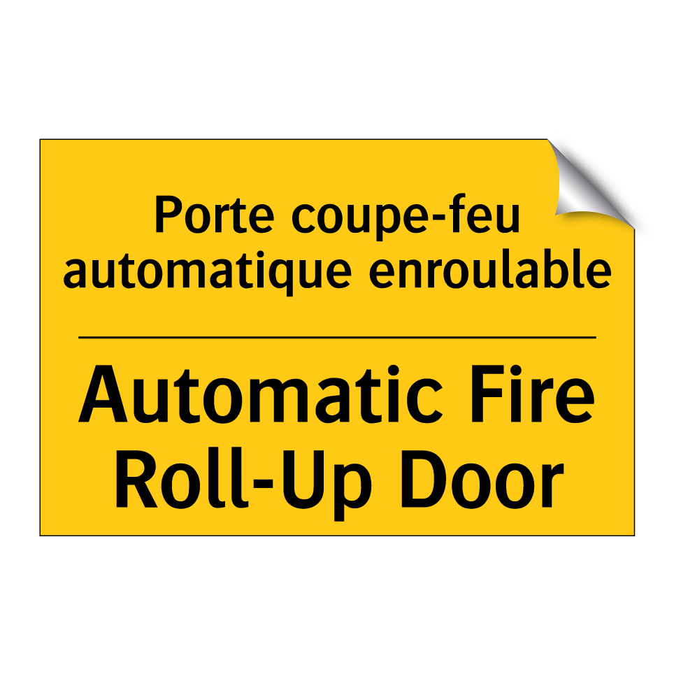 Porte coupe-feu automatique enroulable /.../ - Automatic Fire Roll-Up Door