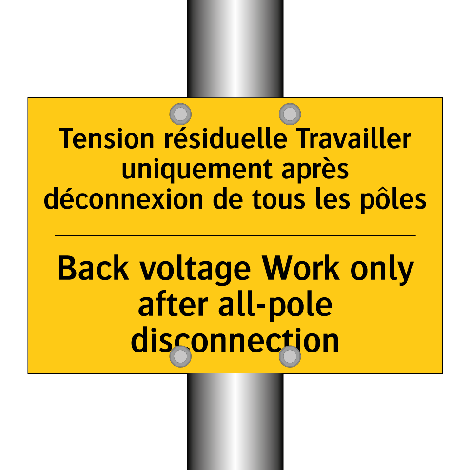 Tension résiduelle Travailler  /.../ - Back voltage Work only after all-pole  /.../