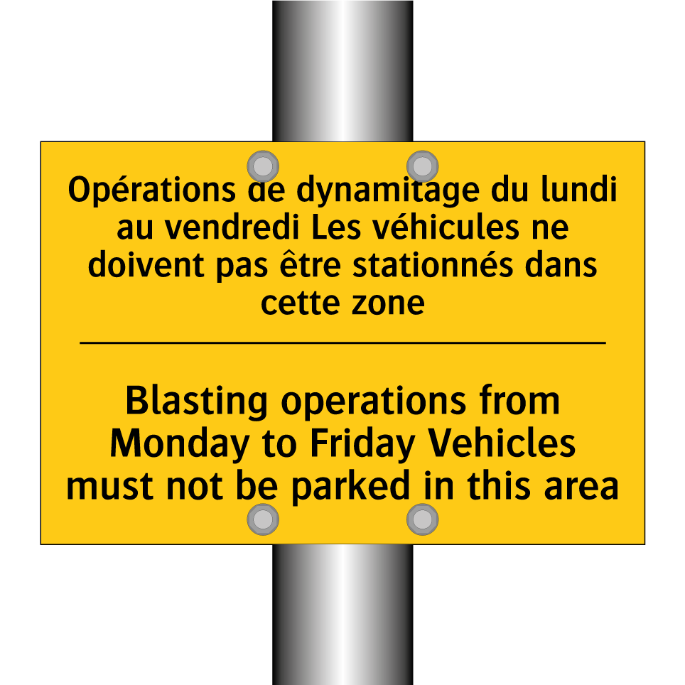 Opérations de dynamitage du lundi  /.../ - Blasting operations from Monday  /.../