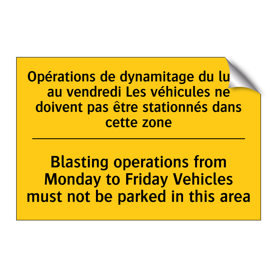 Opérations de dynamitage du lundi  /.../ - Blasting operations from Monday  /.../