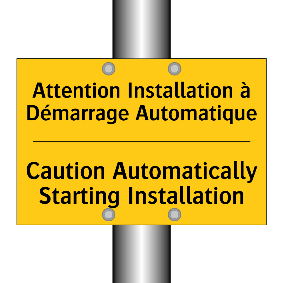Attention Installation à Démarrage  /.../ - Caution Automatically Starting  /.../
