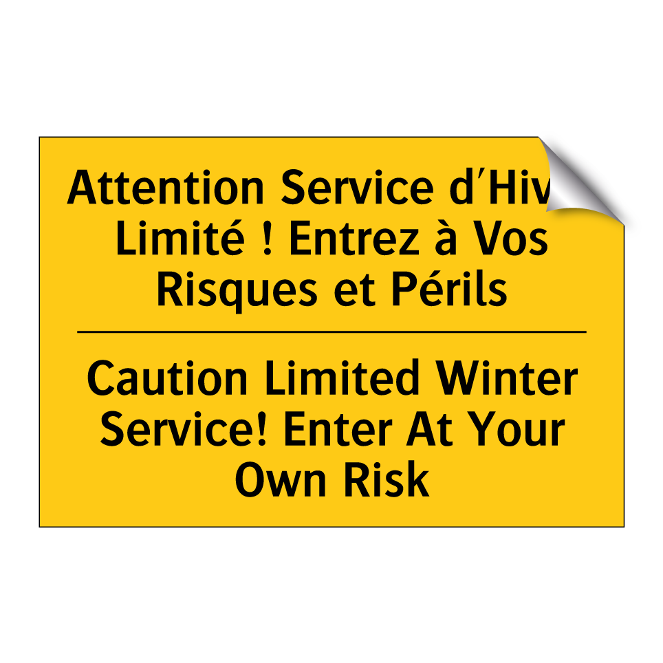 Attention Service d'Hiver Limité  /.../ - Caution Limited Winter Service!  /.../