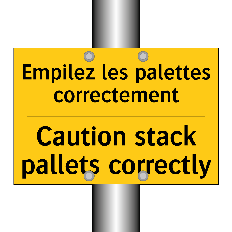Empilez les palettes correctement. /.../ - Caution stack pallets correctly /.../