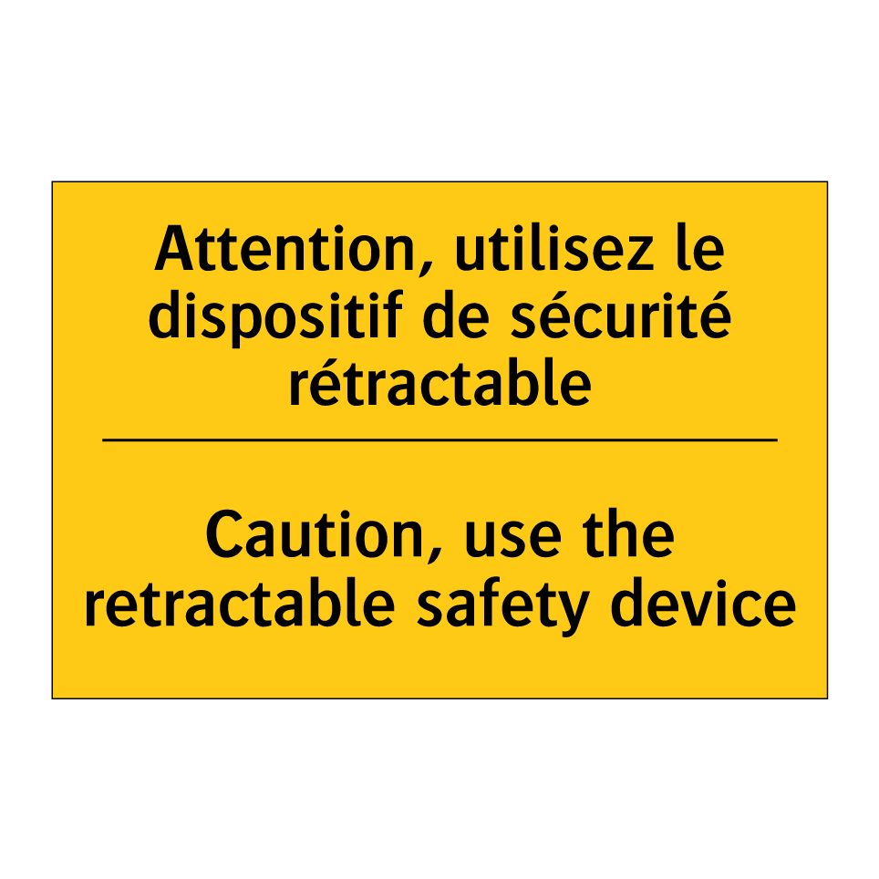 Attention, utilisez le dispositif  /.../ - Caution, use the retractable safety  /.../