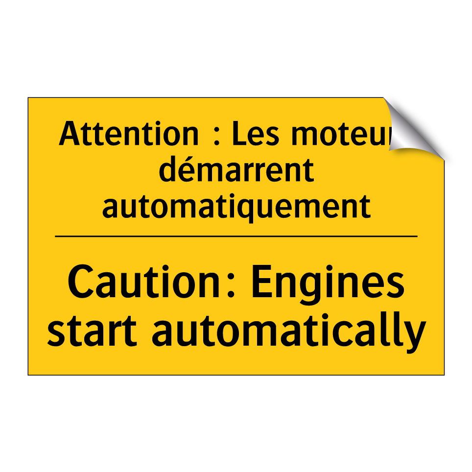 Attention : Les moteurs démarrent  /.../ - Caution: Engines start automatically /.../