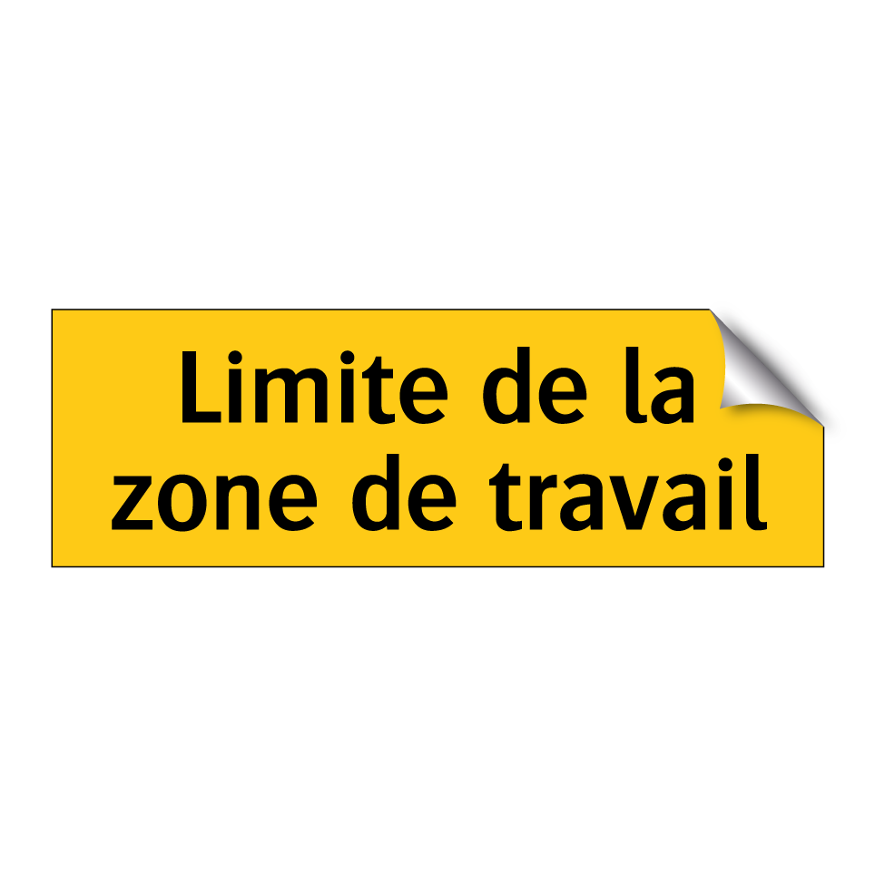 Limite de la zone de travail