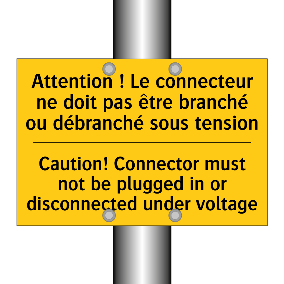 Attention ! Le connecteur ne doit  /.../ - Caution! Connector must not be  /.../
