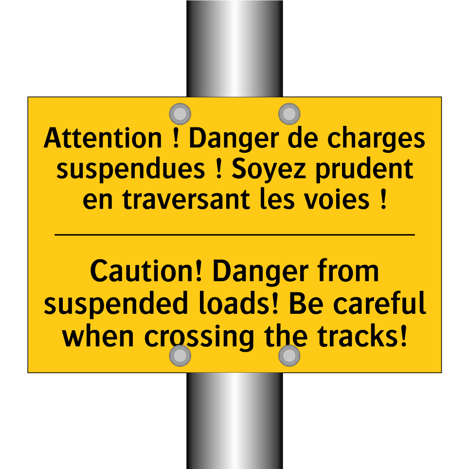Attention ! Danger de charges  /.../ - Caution! Danger from suspended  /.../