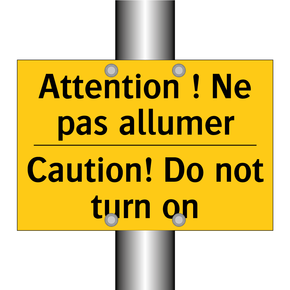 Attention ! Ne pas allumer - Caution! Do not turn on
