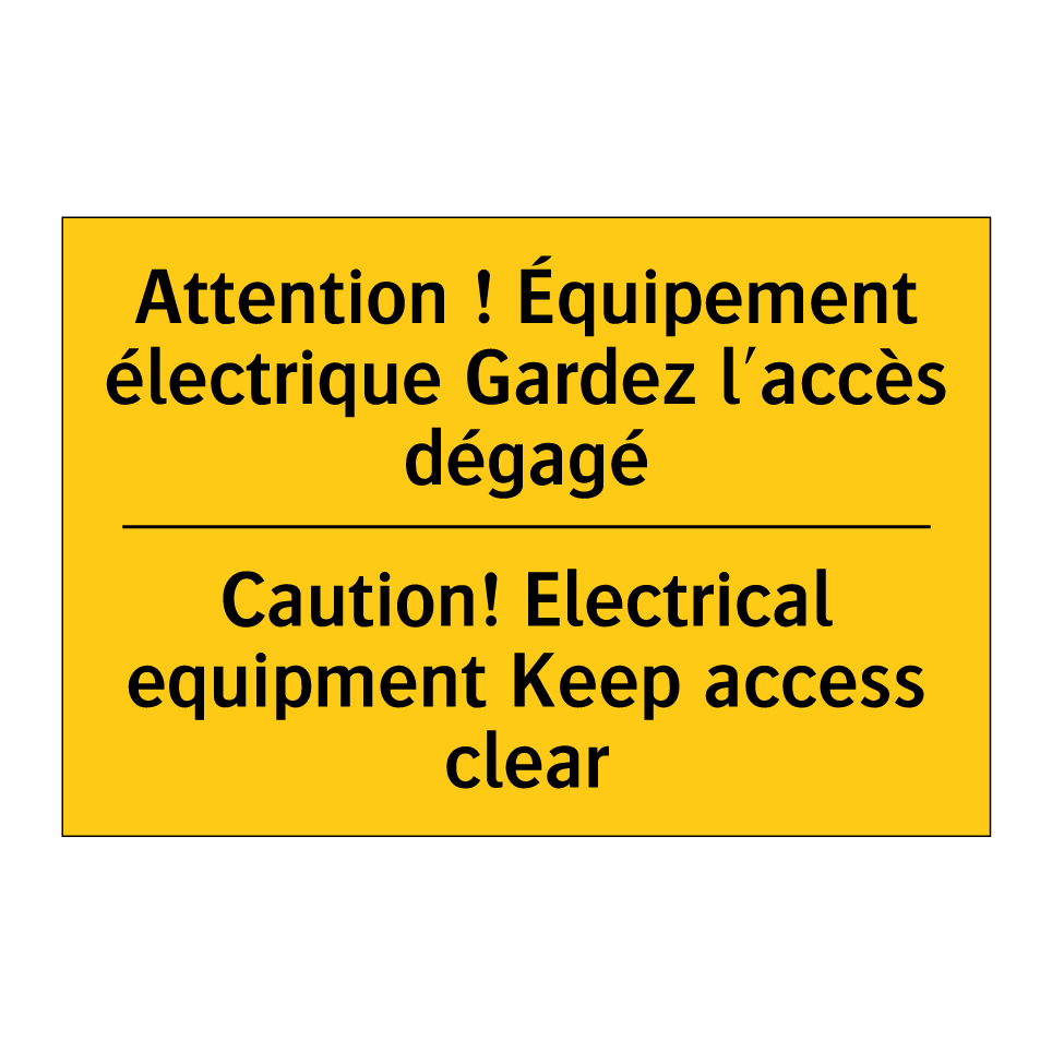 Attention ! Équipement électrique  /.../ - Caution! Electrical equipment  /.../
