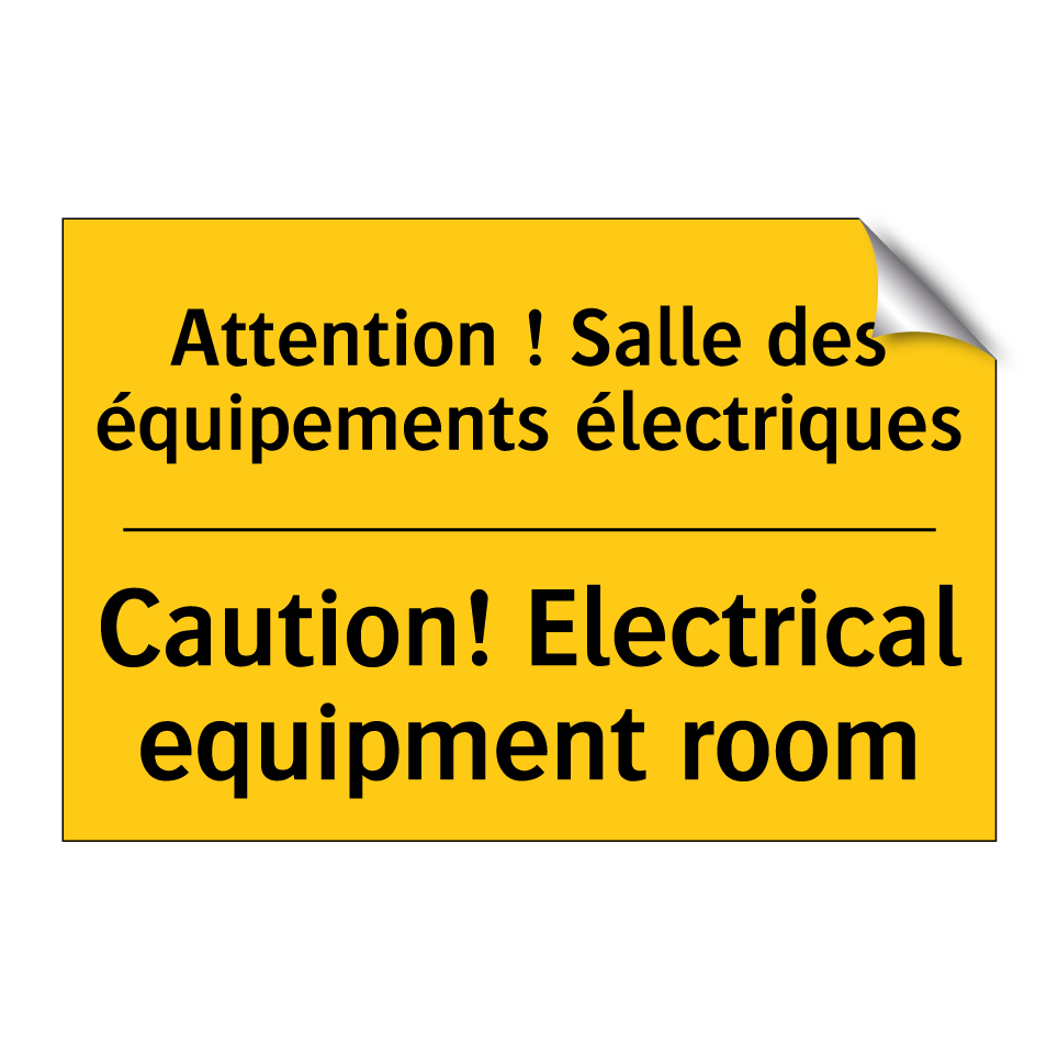 Attention ! Salle des équipements  /.../ - Caution! Electrical equipment  /.../