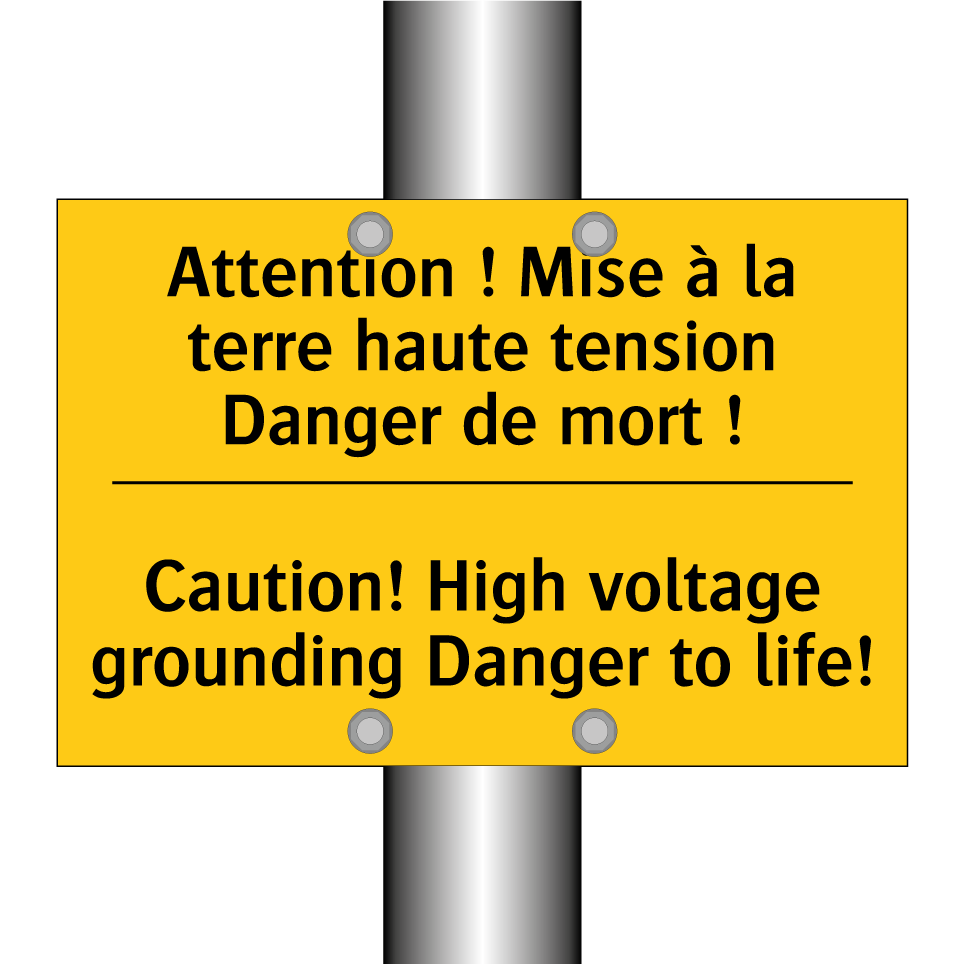 Attention ! Mise à la terre haute  /.../ - Caution! High voltage grounding  /.../