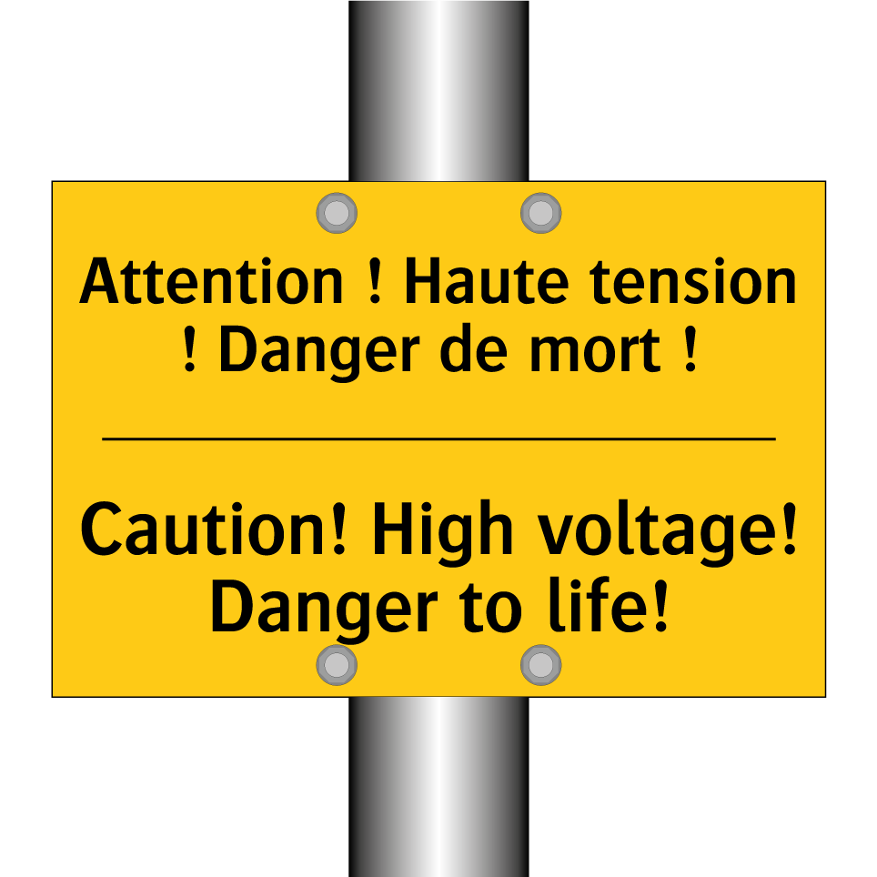 Attention ! Haute tension ! Danger  /.../ - Caution! High voltage! Danger  /.../