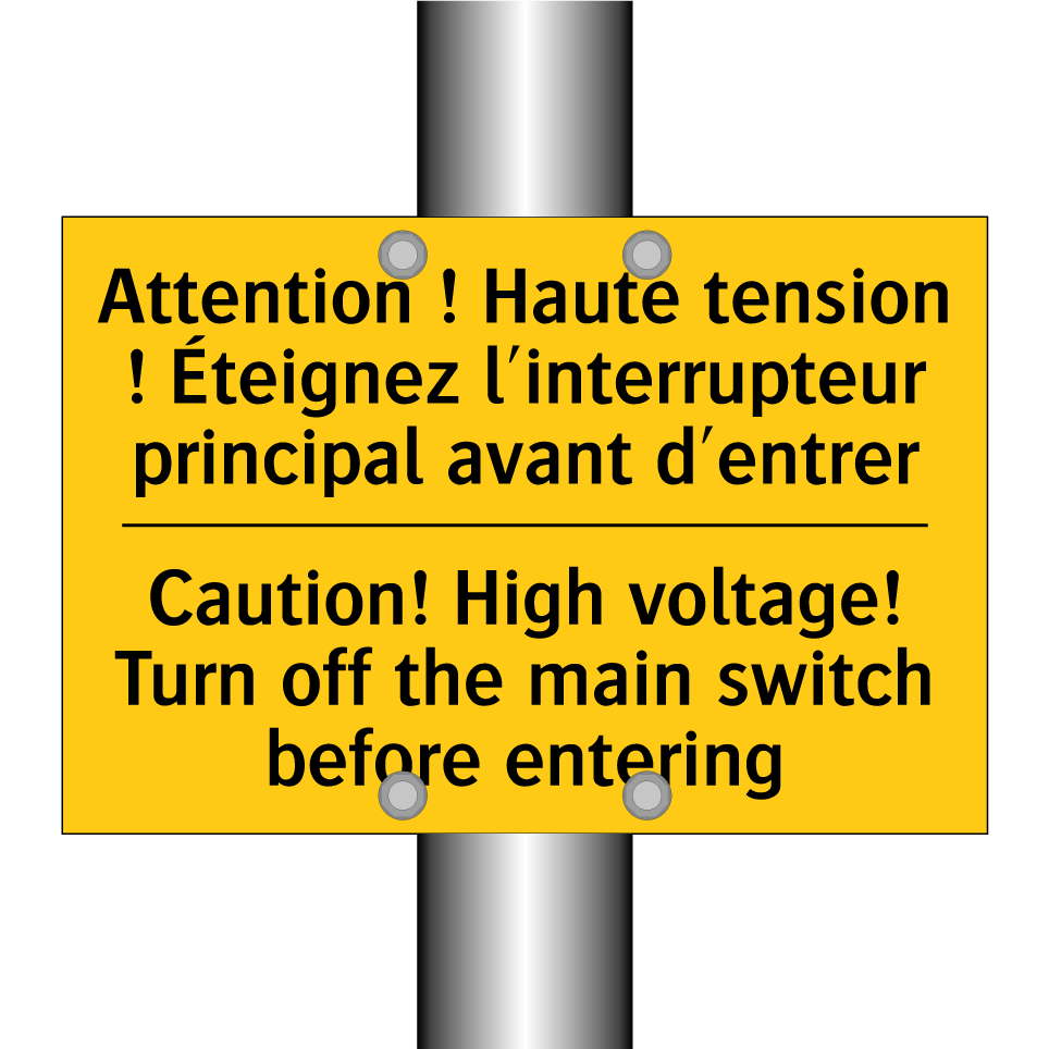 Attention ! Haute tension ! Éteignez  /.../ - Caution! High voltage! Turn off  /.../