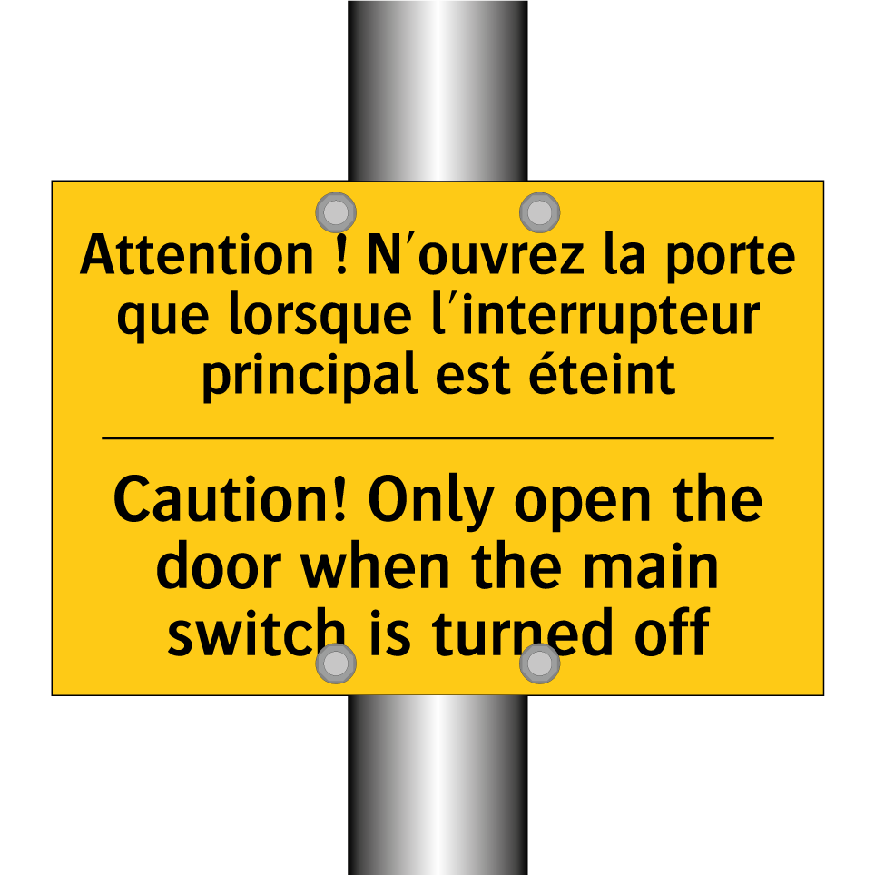 Attention ! N'ouvrez la porte  /.../ - Caution! Only open the door when  /.../