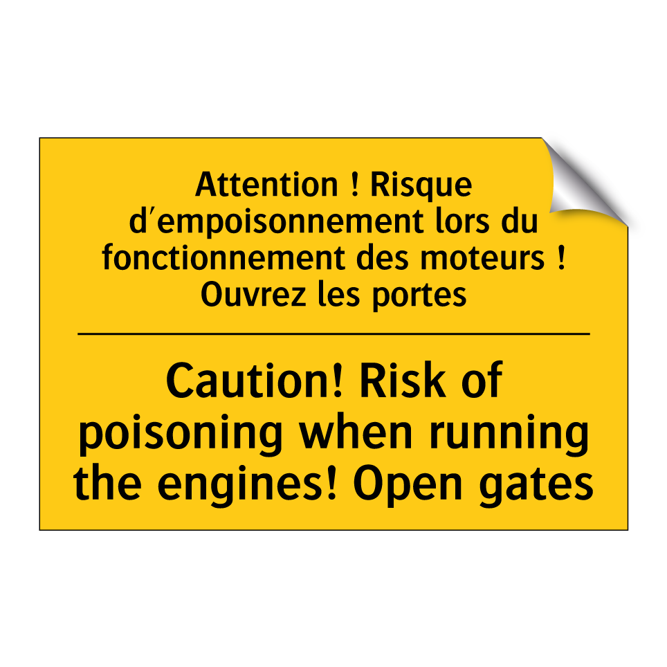 Attention ! Risque d'empoisonnement  /.../ - Caution! Risk of poisoning when  /.../