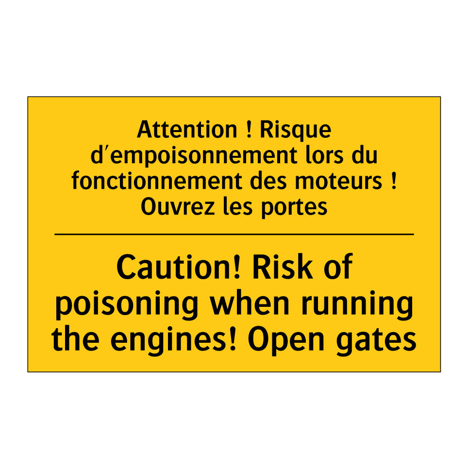 Attention ! Risque d'empoisonnement  /.../ - Caution! Risk of poisoning when  /.../