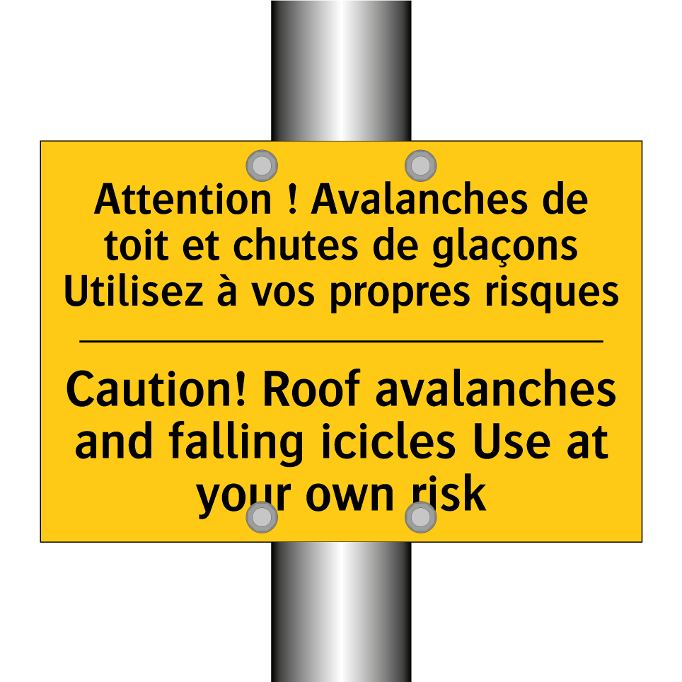 Attention ! Avalanches de toit  /.../ - Caution! Roof avalanches and falling  /.../