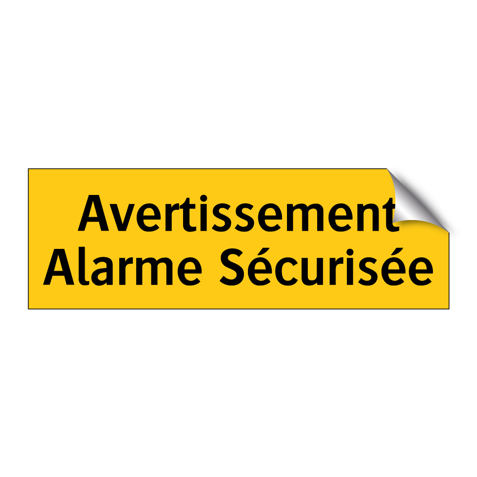 Avertissement Alarme Sécurisée