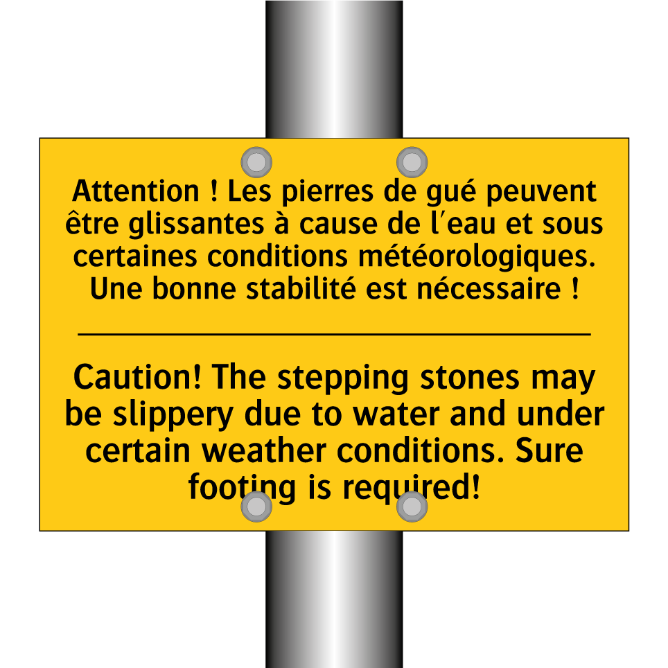 Attention ! Les pierres de gué  /.../ - Caution! The stepping stones may  /.../