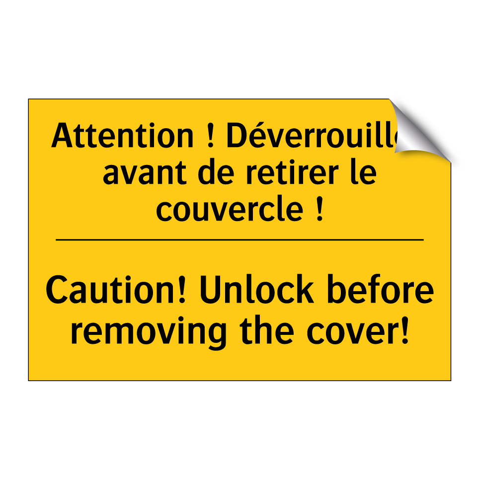 Attention ! Déverrouillez avant  /.../ - Caution! Unlock before removing  /.../