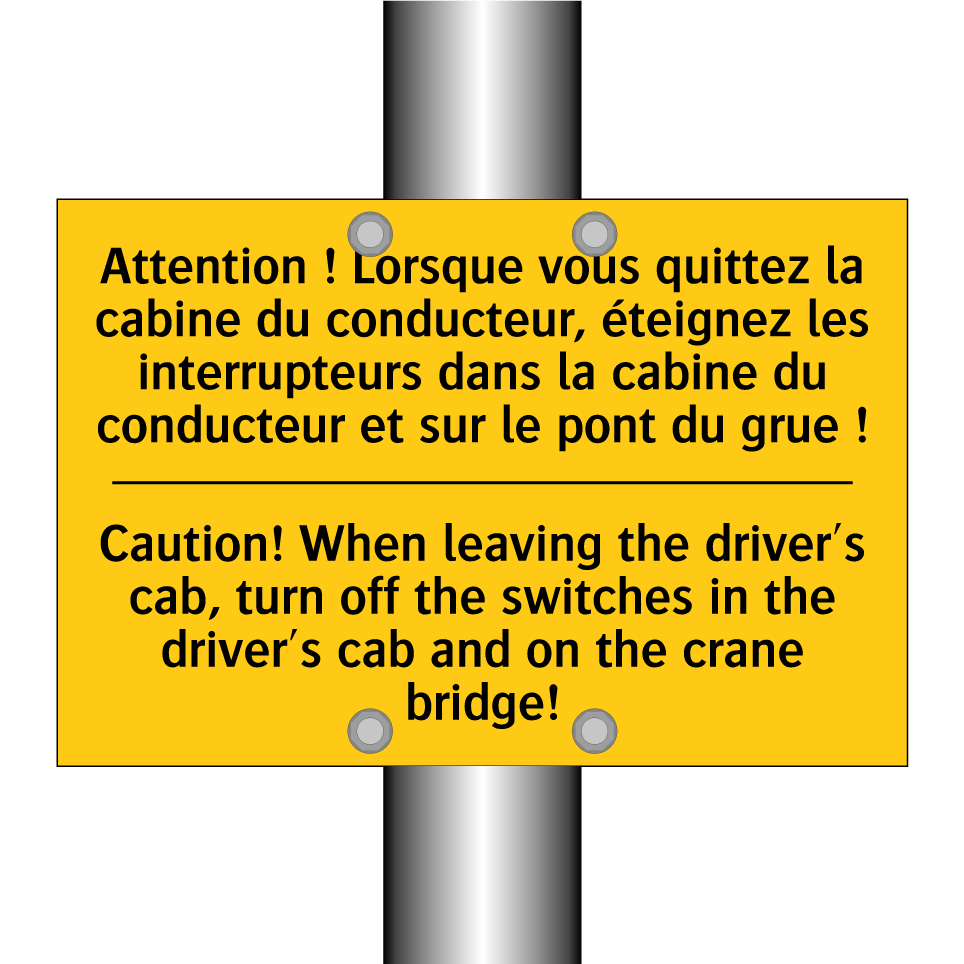 Attention ! Lorsque vous quittez  /.../ - Caution! When leaving the driver's  /.../