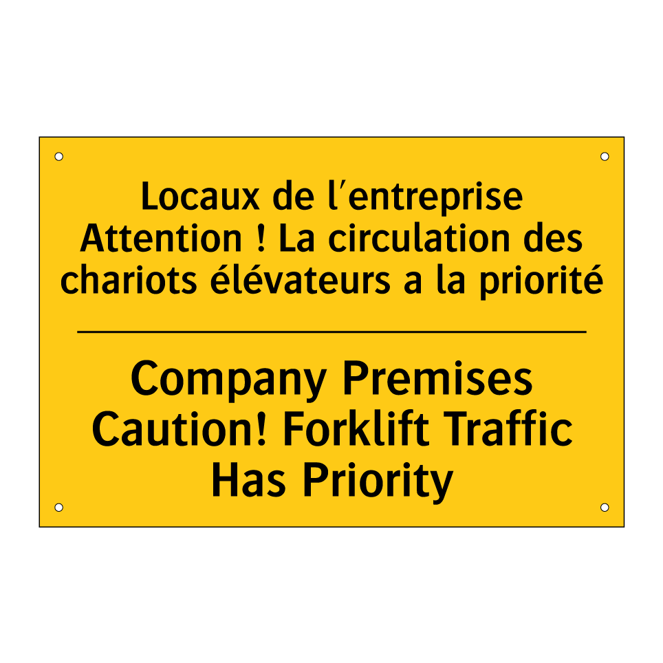 Locaux de l'entreprise Attention  /.../ - Company Premises Caution! Forklift  /.../