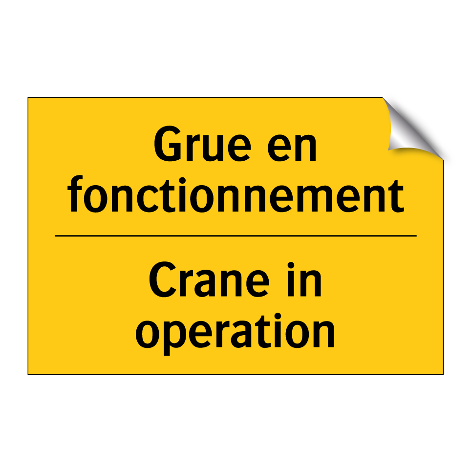 Grue en fonctionnement - Crane in operation