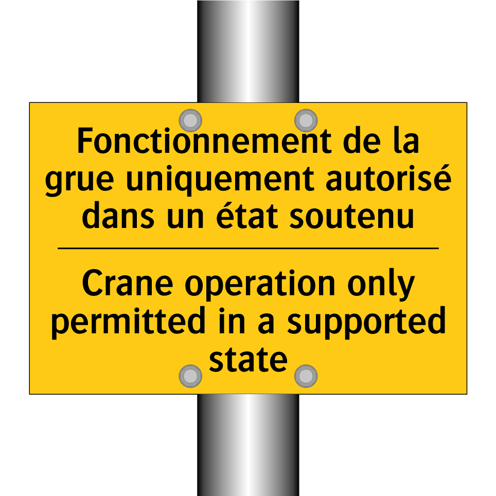 Fonctionnement de la grue uniquement  /.../ - Crane operation only permitted  /.../