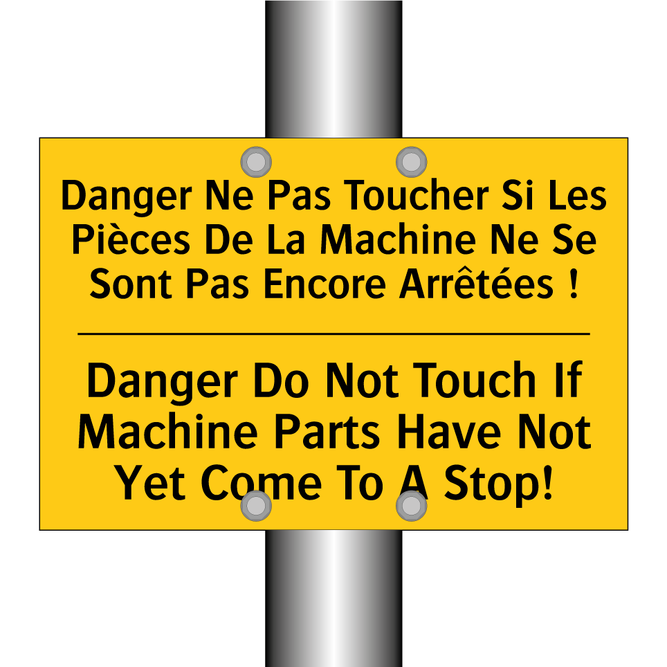 Danger Ne Pas Toucher Si Les Pièces  /.../ - Danger Do Not Touch If Machine  /.../