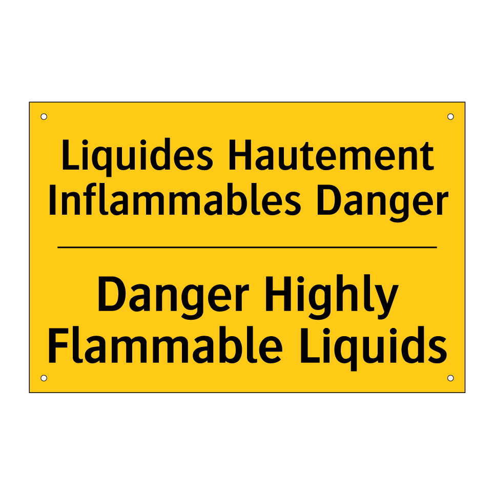 Liquides Hautement Inflammables  /.../ - Danger Highly Flammable Liquids /.../