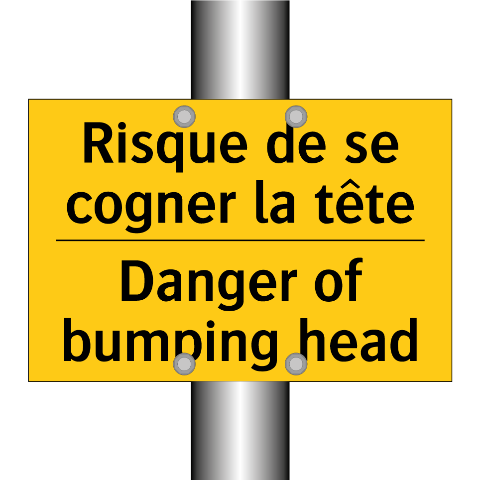 Risque de se cogner la tête - Danger of bumping head